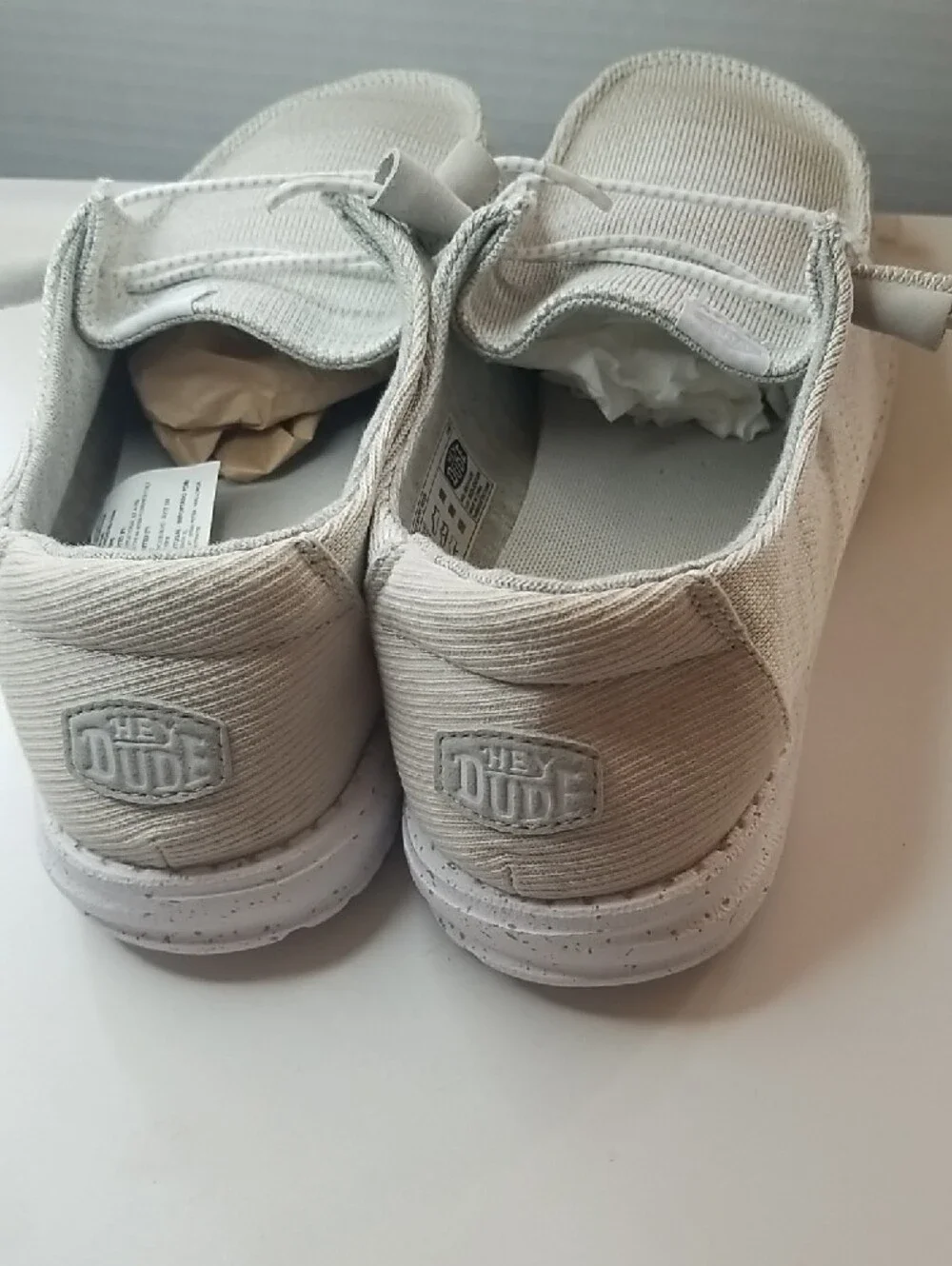 Hey Dude Men's Slip-On Loafers in Light Gray